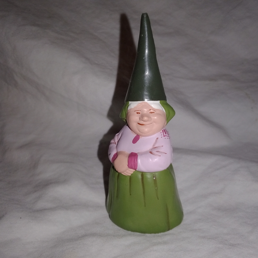 Vintage Unieboek Gnome Woman Figurine 1980 Hong Kong 3 1/2" Tall